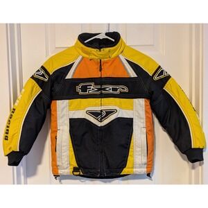 Vtg 90's FXR Racing Jacket Embroidered Child 6 Winter Quilted Lining Very Nice!